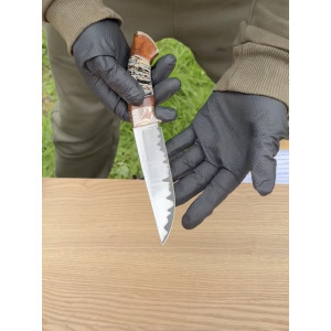 НАСНАГА авторський ніж ручної роботи, сталь - CPM 121 REX в нержавіючому дамаску, 68 HRC. Photo 3